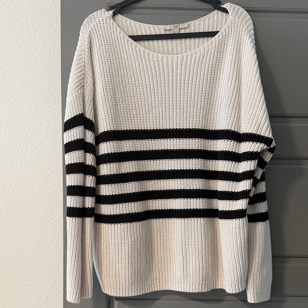 Black and White Striped Sweater
